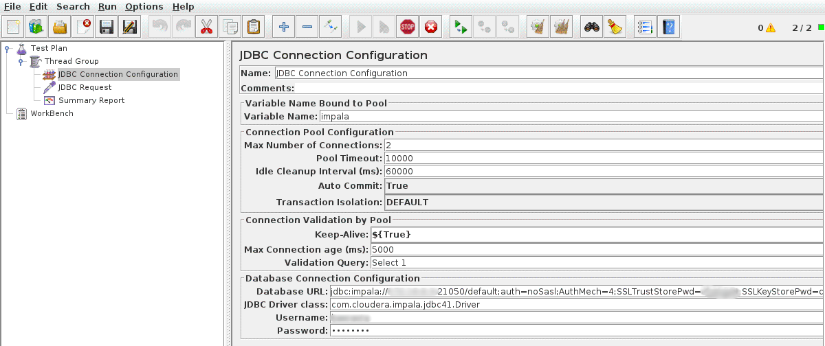 JDBC Connection Configuration